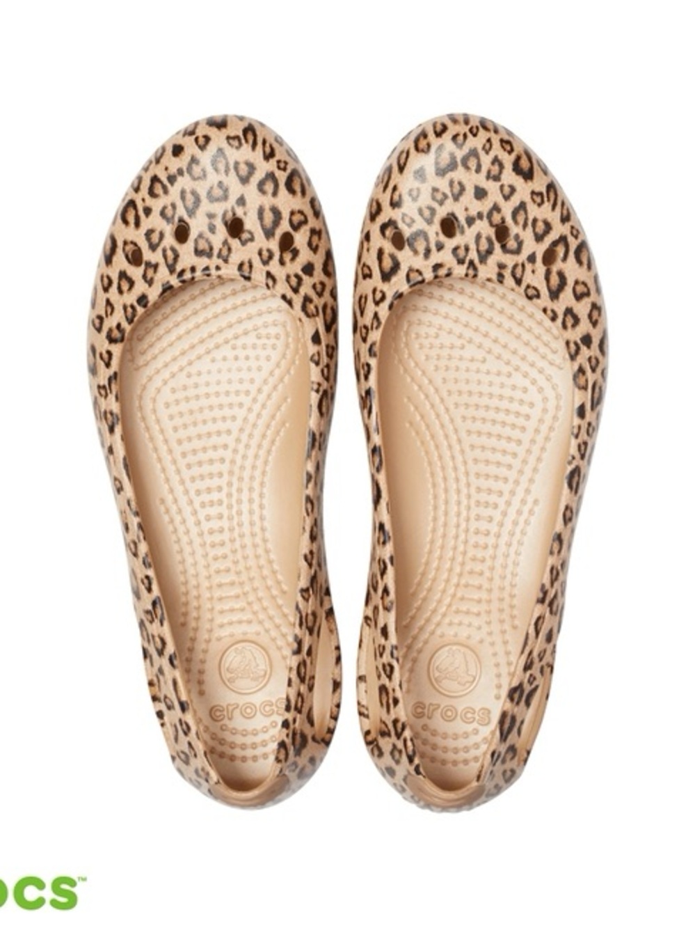 Crocs Kadee Leopard Print Ballet Flats Women’s Size 6